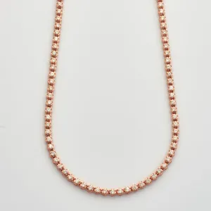 14KR 4.75CTW DIAMOND BUTTERCUP TENNIS NECKLACE