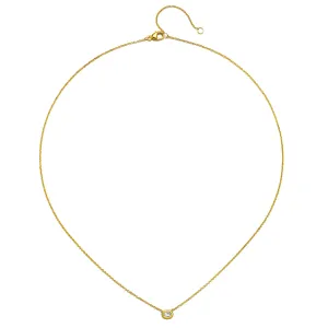 18 Karat Gold Rose Cut Oval Diamond Necklace