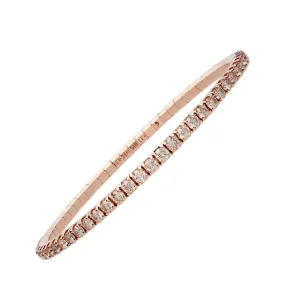 4.45 CT Champagne Diamond Stretch Tennis Bracelet