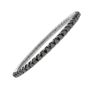 6.75CT Black Diamond Stretch Tennis Bracelet