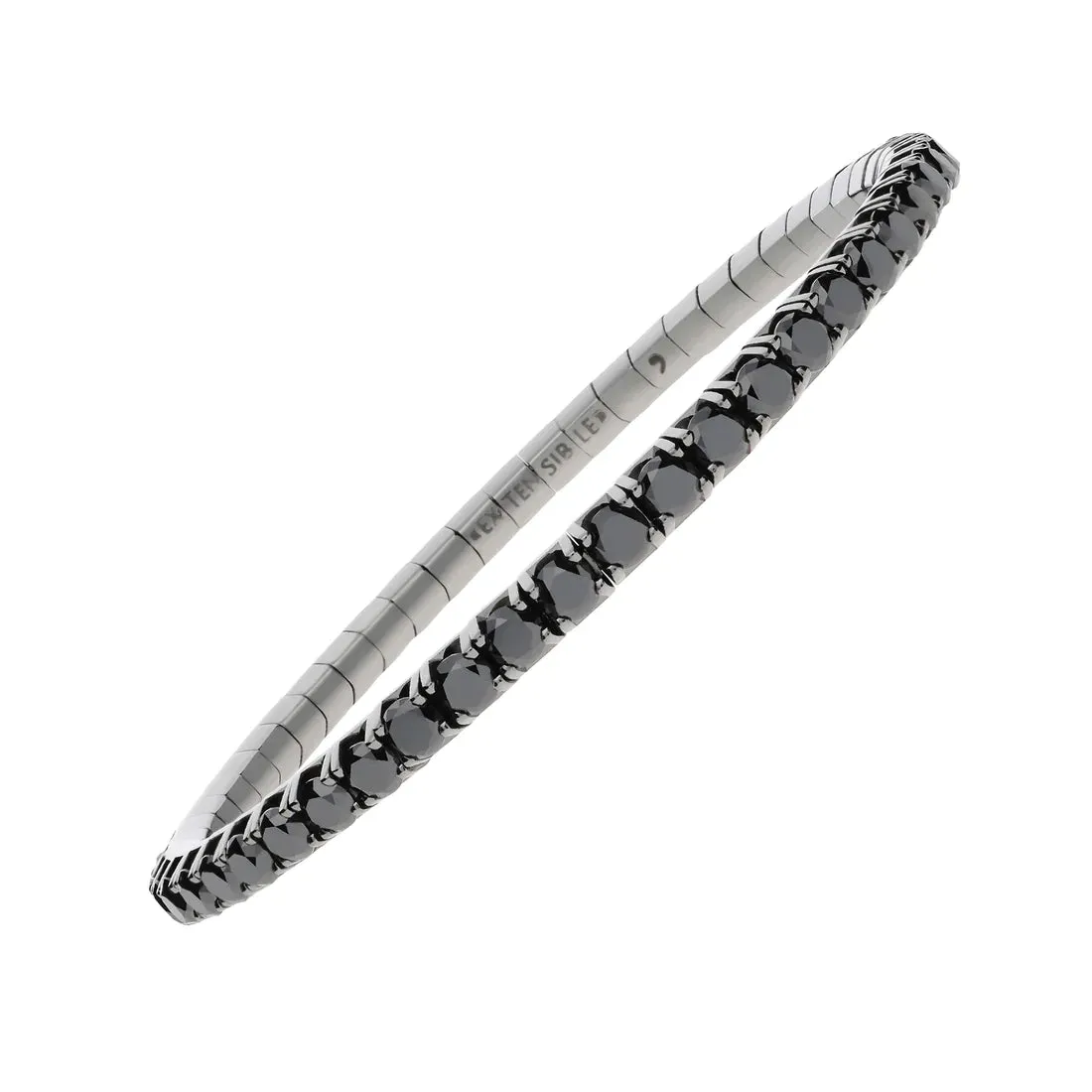 6.75CT Black Diamond Stretch Tennis Bracelet