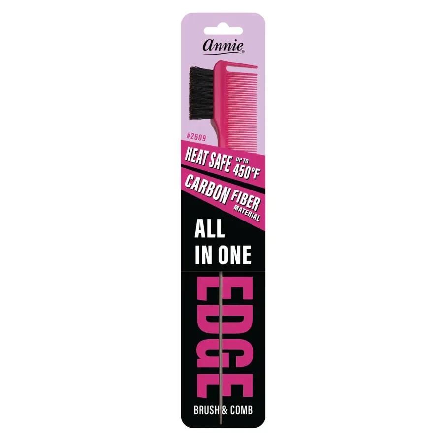 Annie All in One Edge Brush w/ comb heat safe 450*