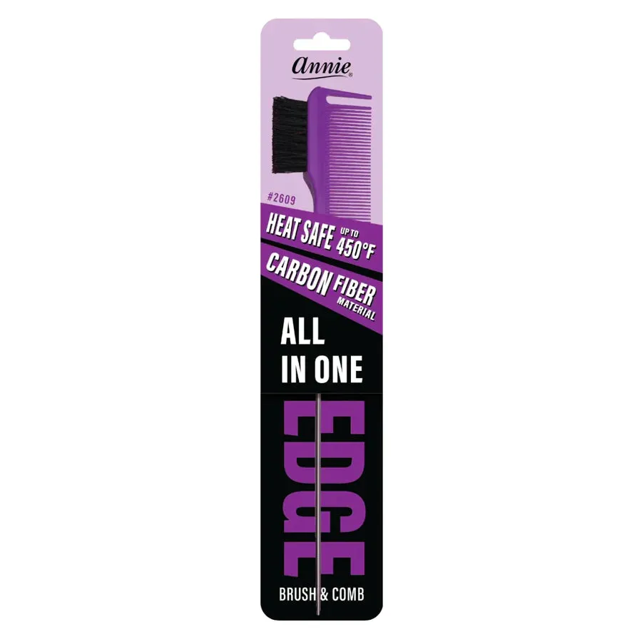 Annie All in One Edge Brush w/ comb heat safe 450*