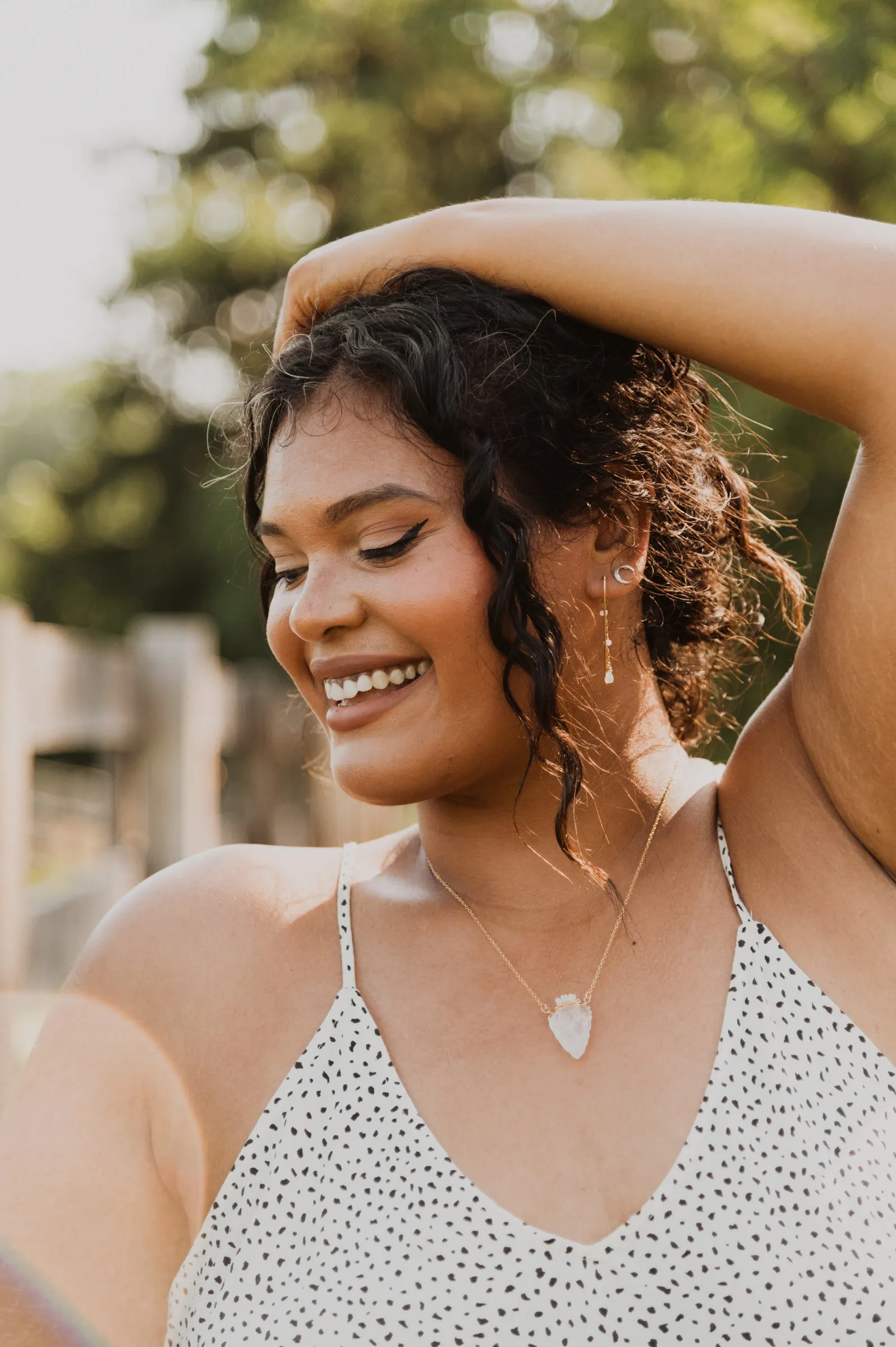 Arrowhead Necklace | Clear Quartz & Opal