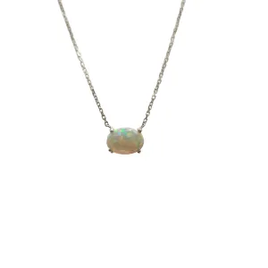 Horizon-set Opal Necklace