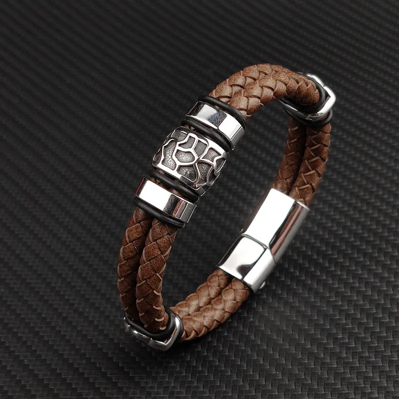 Irregularly Cracked Bead Bracelet