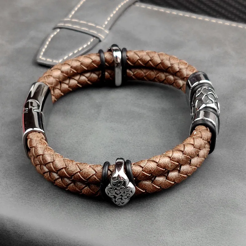 Irregularly Cracked Bead Bracelet