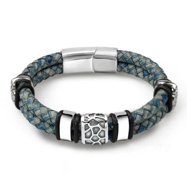 Irregularly Cracked Bead Bracelet