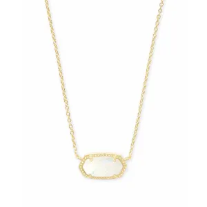 Kendra Scott - Elisa Gold Pendant Necklace In White Kyocera Opal