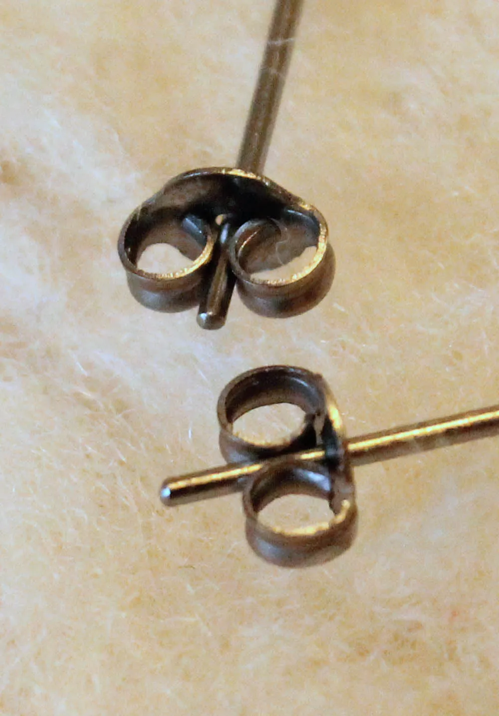 Malachite Bezel Gemstones, Small (Niobium or Titanium Posts for Sensitive Ears)