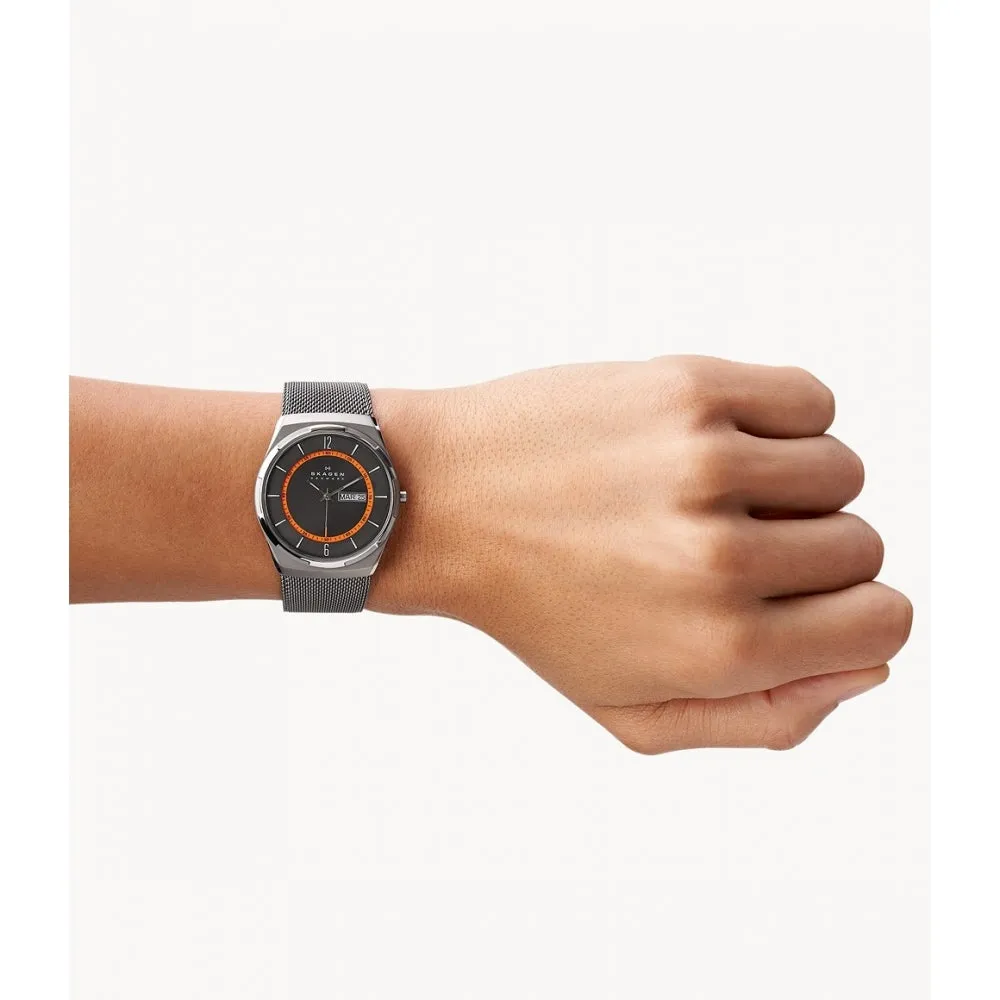 Melbye Steel Mesh Gents Watch - Charcoal - SKW6007