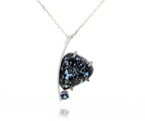 Modern Trillion Leopard Opal Topaz Necklace