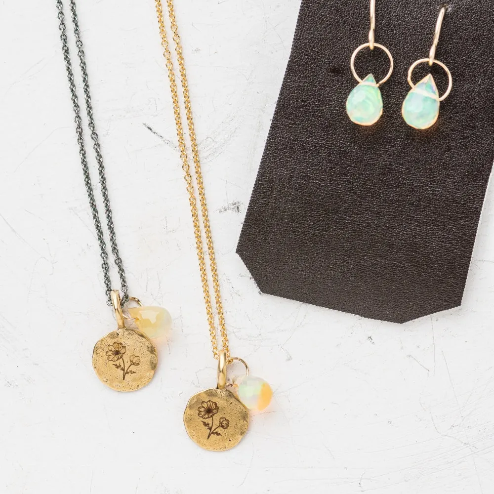 October Birth Flower Necklace: Cosmos