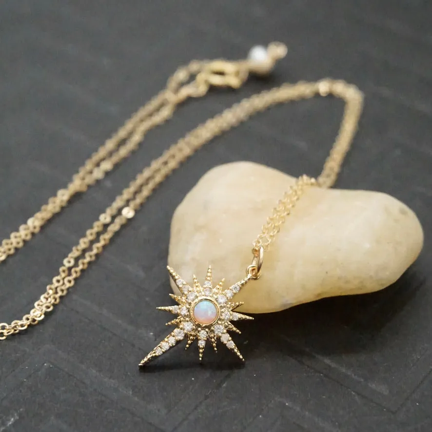Opal North Star Necklace