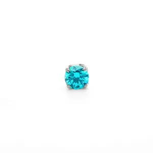 Prong-set Mint Green Swarovski Gem in Titanium by NeoMetal