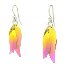 Titanium Wild Orchid Drop Earrings
