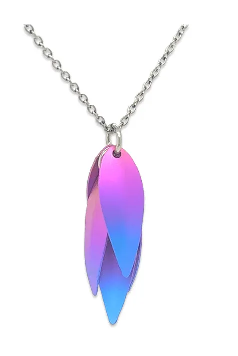 Titanium Wild Orchid Necklace