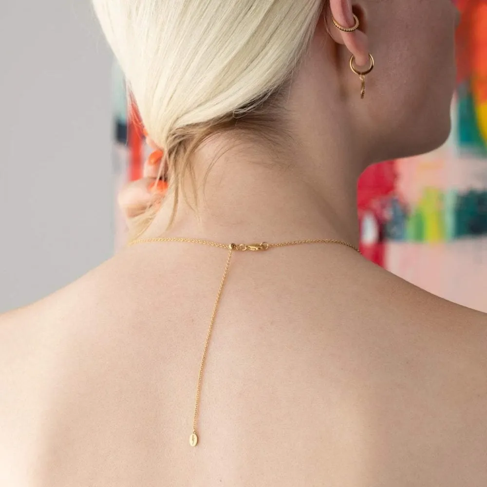 White Opal Spike Necklace - Gold - SPG-226-229