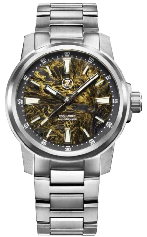 Zelos Aurora Field 42mm Ti Gold Carbon